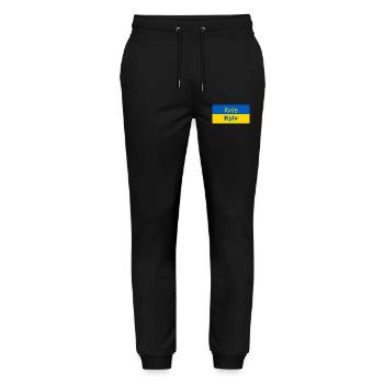 Kyiv City in kyrillischer Schrift - Stanley/Stella Unisex Bio Jogginghose Mover  - Schwarz - Vorne - Marisol (170cm) & Nik (191cm)