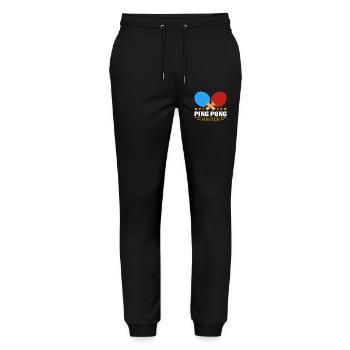 Tischtennis - Stanley/Stella Unisex Bio Jogginghose Mover  - Schwarz - Vorne - Marisol (170cm) & Nik (191cm)