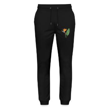 Strelitzie – exotische Blütenpracht - Stanley/Stella Unisex Bio Jogginghose Mover  - Schwarz - Vorne - Marisol (170cm) & Nik (191cm)
