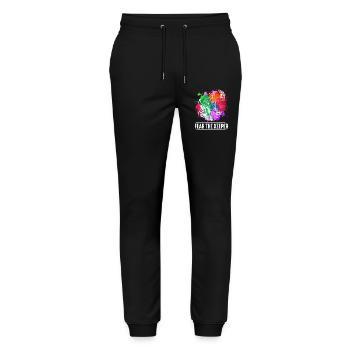 Eishockey - Stanley/Stella Unisex Bio Jogginghose Mover  - Schwarz - Vorne - Marisol (170cm) & Nik (191cm)
