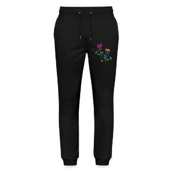 Pensée - Pantalon de jogging bio MOVER Stanley/Stella unisexe - noir - Devant - Marisol (170cm) & Nik (191cm)