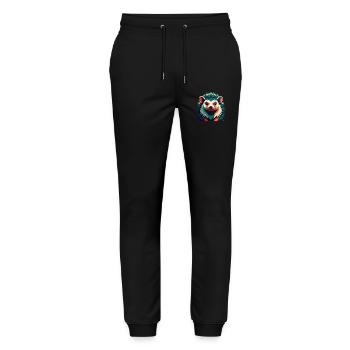 Igel Zeichentrickfigur Buntes Haustier Tier - Stanley/Stella Unisex Bio Jogginghose Mover  - Schwarz - Vorne - Marisol (170cm) & Nik (191cm)