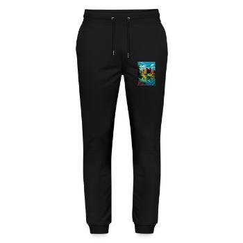 Hever Castle Angleterre Royaume-Uni Affiche de voyage Souvenir WPA - Pantalon de jogging bio MOVER Stanley/Stella unisexe - noir - Devant - Marisol (170cm) & Nik (191cm)