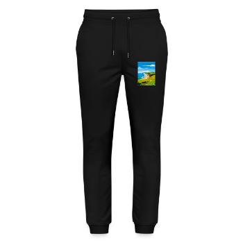 Dorset Uk Vintage Voyage Poster Souvenir WPA - Pantalon de jogging bio MOVER Stanley/Stella unisexe - noir - Devant - Marisol (170cm) & Nik (191cm)