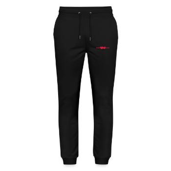Linie Herz Ornament Symbol - Stanley/Stella Unisex Bio Jogginghose Mover  - Schwarz - Vorne - Marisol (170cm) & Nik (191cm)