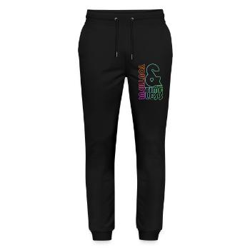 Youthful & Timeless - Stanley/Stella Mover Unisex Organic Jogging Trousers - black - Front - Marisol (170cm) & Nik (191cm)