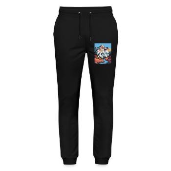 Rockies rufen - Stanley/Stella Unisex Bio Jogginghose Mover  - Schwarz - Vorne - Marisol (170cm) & Nik (191cm)