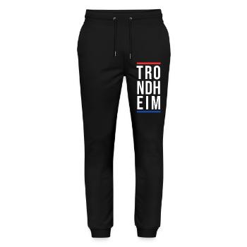 Stadt Trondheim - Stanley/Stella Unisex Bio Jogginghose Mover  - Schwarz - Vorne - Marisol (170cm) & Nik (191cm)