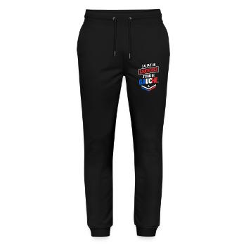 Ich hatte einen Albtraum, ich war links - Stanley/Stella Unisex Bio Jogginghose Mover  - Schwarz - Vorne - Marisol (170cm) & Nik (191cm)
