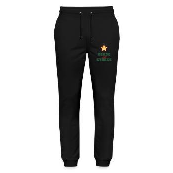 Kekse statt Stress – Plätzchen Weihnachten - Stanley/Stella Unisex Bio Jogginghose Mover  - Schwarz - Vorne - Marisol (170cm) & Nik (191cm)