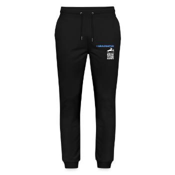 I Graduated Can I Go Back To Bed Abschluss - Stanley/Stella Unisex Bio Jogginghose Mover  - Schwarz - Vorne - Marisol (170cm) & Nik (191cm)