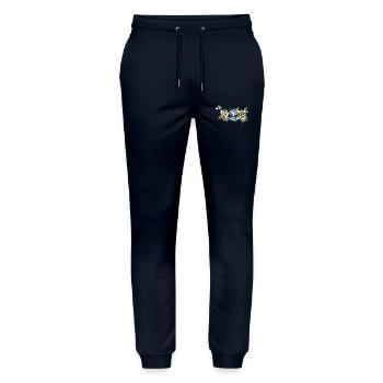 Graffiti FCCZJ - Pantalon de jogging bio MOVER Stanley/Stella unisexe - marine - Devant - Marisol (170cm) & Nik (191cm)