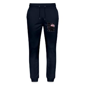 Mein Gehirn hat zu viele Tabs geöffnet - Stanley/Stella Unisex Bio Jogginghose Mover  - Navy - Vorne - Marisol (170cm) & Nik (191cm)