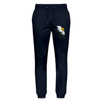 Margeriten I love weiße Blume Margerite - Stanley/Stella Unisex Bio Jogginghose Mover  - Navy - Vorne - Marisol (170cm) & Nik (191cm)