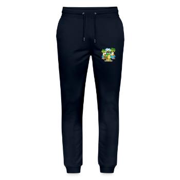 Turtle Funny Cartoon Summer Beach Sunglasses - Stanley/Stella Mover Unisex Organic Jogging Trousers - navy - Front - Marisol (170cm) & Nik (191cm)