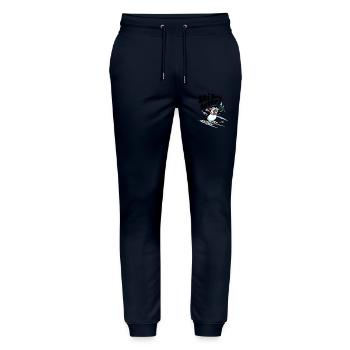 Ski You Later - Stanley/Stella Mover Unisex Organic Jogging Trousers - navy - Front - Marisol (170cm) & Nik (191cm)
