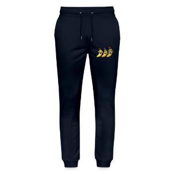 Banane lustig witzig spaßig Bananen Obst Frucht - Stanley/Stella Unisex Bio Jogginghose Mover  - Navy - Vorne - Marisol (170cm) & Nik (191cm)