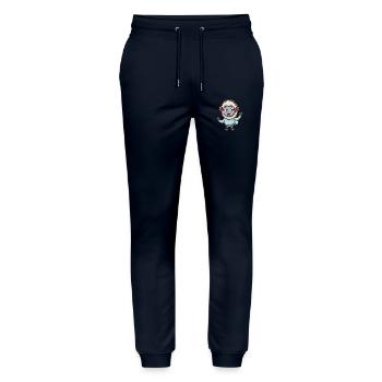 Schaf Lustige Zeichentrickfigur Kopfhörer Musik - Stanley/Stella Unisex Bio Jogginghose Mover  - Navy - Vorne - Marisol (170cm) & Nik (191cm)