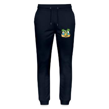 Turtle Funny Cartoon Summer Beach Sunglasses - Stanley/Stella Mover Unisex Organic Jogging Trousers - navy - Front - Marisol (170cm) & Nik (191cm)
