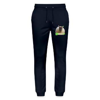 süßes Schaf mit Klee Glücksschaf Glück - Stanley/Stella Unisex Bio Jogginghose Mover  - Navy - Vorne - Marisol (170cm) & Nik (191cm)