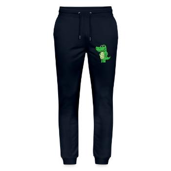 Krokodil - Stanley/Stella Unisex Bio Jogginghose Mover  - Navy - Vorne - Marisol (170cm) & Nik (191cm)