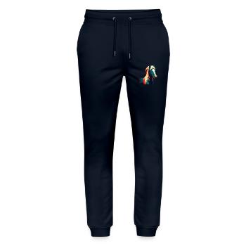 Pony Cartoon Figur Buntes Haustier Tier - Stanley/Stella Unisex Bio Jogginghose Mover  - Navy - Vorne - Marisol (170cm) & Nik (191cm)