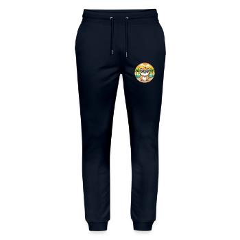 Cochon d’Inde Drôle Dessin Animé Plage Été Lunettes de soleil - Pantalon de jogging bio MOVER Stanley/Stella unisexe - marine - Devant - Marisol (170cm) & Nik (191cm)