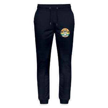 Burmilla Cat Breed Cartoon Lunettes de soleil Beach - Pantalon de jogging bio MOVER Stanley/Stella unisexe - marine - Devant - Marisol (170cm) & Nik (191cm)