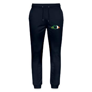 Brésil Irlande Drapeau Aiguilles Coeur Forme Utilisé - Pantalon de jogging bio MOVER Stanley/Stella unisexe - marine - Devant - Marisol (170cm) & Nik (191cm)