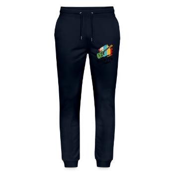 Gitarre - Stanley/Stella Unisex Bio Jogginghose Mover  - Navy - Vorne - Marisol (170cm) & Nik (191cm)