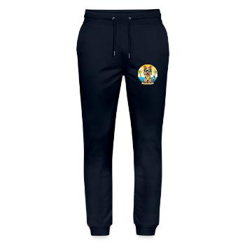 Berger Picard Hunderasse Cartoon Sonnenbrille Strand - Stanley/Stella Unisex Bio Jogginghose Mover  - Navy - Vorne - Marisol (170cm) & Nik (191cm)