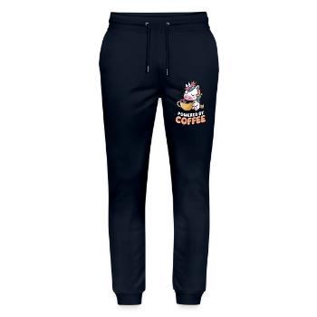 Propulsé par le café - Pantalon de jogging bio MOVER Stanley/Stella unisexe - marine - Devant - Marisol (170cm) & Nik (191cm)
