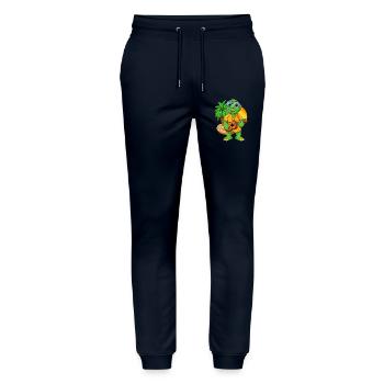 Funny Turtle Summer Beach Sunglasses Hawaiian - Stanley/Stella Mover Unisex Organic Jogging Trousers - navy - Front - Marisol (170cm) & Nik (191cm)