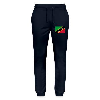 St. Kitts und Nevis - Stanley/Stella Unisex Bio Jogginghose Mover  - Navy - Vorne - Marisol (170cm) & Nik (191cm)