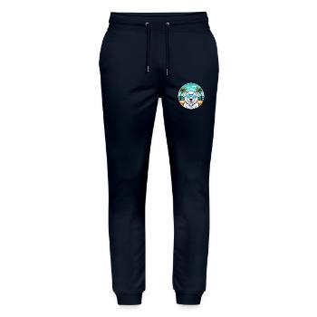Kuvasz Ungarische Hunderasse Cartoon Sonnenbrille Strand - Stanley/Stella Unisex Bio Jogginghose Mover  - Navy - Vorne - Marisol (170cm) & Nik (191cm)
