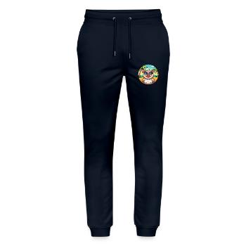 Cochon Drôle Dessin Animé Plage D’été Lunettes De Soleil Autocollant - Pantalon de jogging bio MOVER Stanley/Stella unisexe - marine - Devant - Marisol (170cm) & Nik (191cm)