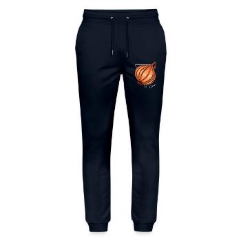 Trendy Onion Cool Vegetable Onions - Stanley/Stella Mover Unisex Organic Jogging Trousers - navy - Front - Marisol (170cm) & Nik (191cm)