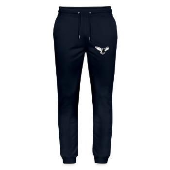 Falke schwarzweiß - Stanley/Stella Unisex Bio Jogginghose Mover  - Navy - Vorne - Marisol (170cm) & Nik (191cm)