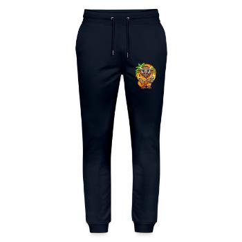 Lustige Bison Cartoon Sommer Strand Sonnenbrille Gitarre - Stanley/Stella Unisex Bio Jogginghose Mover  - Navy - Vorne - Marisol (170cm) & Nik (191cm)