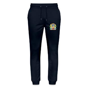 Wolf Lustige Cartoon Sommer Strand Sonnenbrille - Stanley/Stella Unisex Bio Jogginghose Mover  - Navy - Vorne - Marisol (170cm) & Nik (191cm)