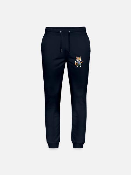 Luchs Lustige Zeichentrickfigur Kopfhörermusik - Stanley/Stella Unisex Bio Jogginghose Mover - Navy