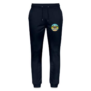 Tiroler Bracke Hunderasse Cartoon Sonnenbrille Strand - Stanley/Stella Unisex Bio Jogginghose Mover  - Navy - Vorne - Marisol (170cm) & Nik (191cm)