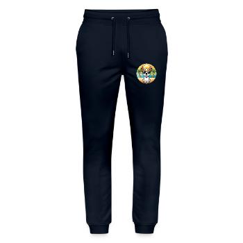 Rat Terrier Hund Rasse Cartoon Sonnenbrille Strand - Stanley/Stella Unisex Bio Jogginghose Mover  - Navy - Vorne - Marisol (170cm) & Nik (191cm)