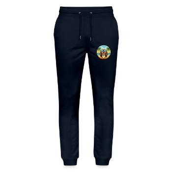 Gordon Setter Hunderasse Cartoon Sonnenbrille Strand - Stanley/Stella Unisex Bio Jogginghose Mover  - Navy - Vorne - Marisol (170cm) & Nik (191cm)