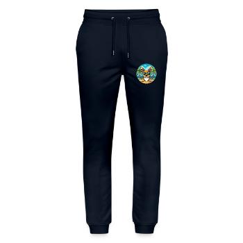 St Miguel Cattle Dog Rasse Cartoon Sonnenbrille Strand - Stanley/Stella Unisex Bio Jogginghose Mover  - Navy - Vorne - Marisol (170cm) & Nik (191cm)