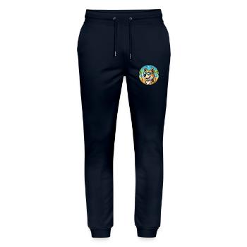Lucas Terrier Hunderasse Cartoon Sonnenbrille Strand - Stanley/Stella Unisex Bio Jogginghose Mover  - Navy - Vorne - Marisol (170cm) & Nik (191cm)