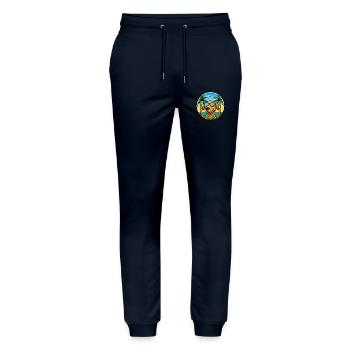Litauischer Windhund Rasse Cartoon Sonnenbrille Strand - Stanley/Stella Unisex Bio Jogginghose Mover  - Navy - Vorne - Marisol (170cm) & Nik (191cm)