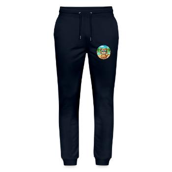 Munchkin Katzenrasse Cartoon Sonnenbrille Strand - Stanley/Stella Unisex Bio Jogginghose Mover  - Navy - Vorne - Marisol (170cm) & Nik (191cm)