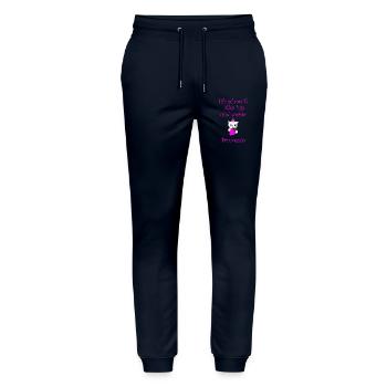 Prinzessin - Stanley/Stella Unisex Bio Jogginghose Mover  - Navy - Vorne - Marisol (170cm) & Nik (191cm)