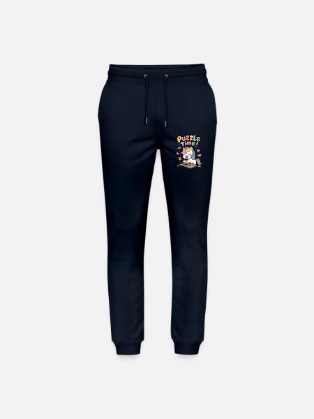 Puzzle Time! - Stanley/Stella Mover Unisex Organic Jogging Trousers - navy